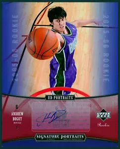 2005-06 Ritratti firma ponte superiore firmato ANDREW BOGUT 8x10 foto auto UD RC - Foto 1 di 2