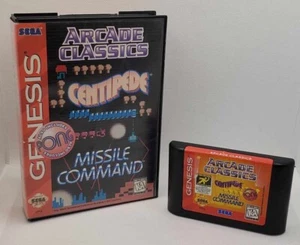 (1996 SEGA GENESIS) Arcade Classics: Centipede Pong Missile Command -Play Tested - Picture 1 of 3