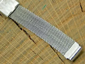 Gemex Vintage Pre-Owned Deployment 9mm Watch Band Stainless Steel Mesh Ladies - Picture 1 of 5