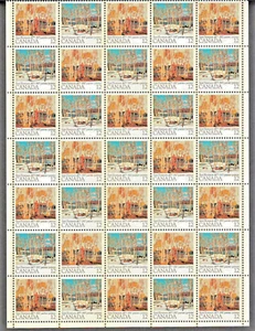 Canada #734a Se-tenant Block of 7 Rows, Artist Tom Thomson, 12¢ 1977 OG XF MNH - Picture 1 of 2