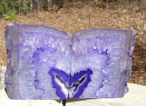 Achat Geode lila Buchstützen-XLARGE-8 Pfund 5 Unzen-Exc Farbmischung-Druzy Center - Bild 1 von 11