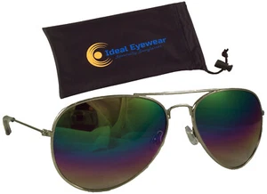 Gafas de sol reflectantes arco iris aviador Revo gafas espejadas lentes degradadas años 80 - Imagen 1 de 32
