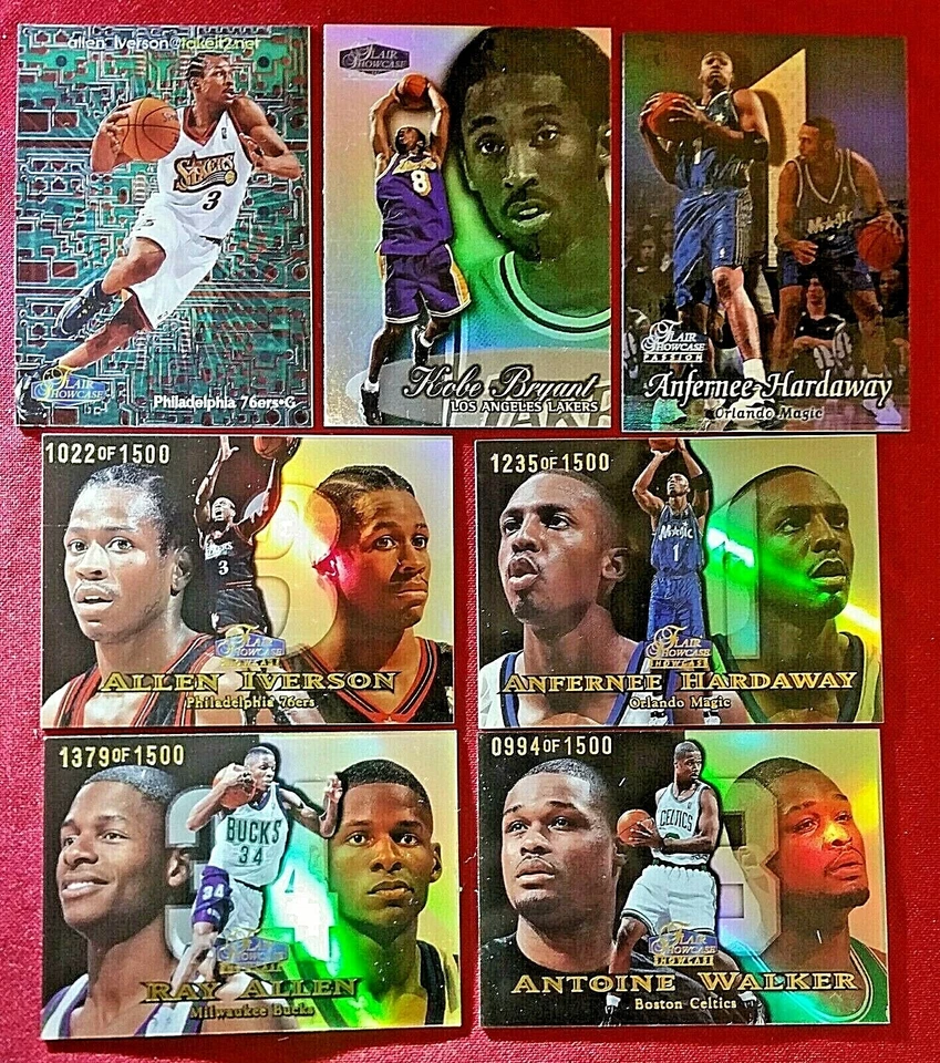 1998-99 Flair Showcase Row 2 O'neal Iverson Nash Olajuwon Allen Bryant Hill - Image 1 of 1