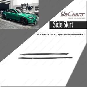 Dry Carbon MXT Style Side Skirt Underboard For 2021-2023 BMW G82 M4 - Picture 1 of 15