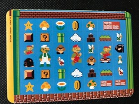 Super Mario Bros Famicom History Book Sealdass Sticker Japanese NINTENDO Rare