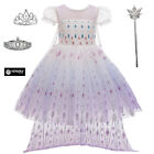 Frozen 2 Veli Vestito Carnevale Elsa Bianco Compleanno White Elsa Dress FROZ058