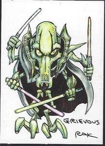 RAK (Robert A Kraus) carta artistica di Star Wars serie 1 GENERAL GRIEVOUS - Foto 1 di 1