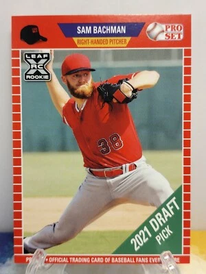 Sam Bachman RC 2021 Leaf Pro Set Baseball Los Angeles Angels Rookie  - Image 1 of 2