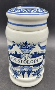Oud Delft Apothecary Tobacco Jar Made in Holland U Apostolorum - Picture 1 of 8