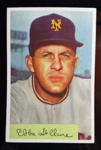 1954 Bowman Baseball #128 EBBA ST. CLAIRE, New York Giants, EX+ - Picture 1 of 2