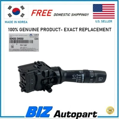 GENUINE ! WIPER SWITCH ASSEMBLY FOR 2012-2019 HYUNDAI/KIA # 93420-2V050 - Image 1 of 4