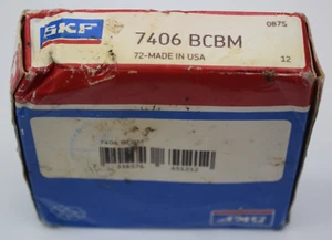 Rodamiento de contacto angular SKF 7406 BCBM, diámetro de 30 mm, 90 mm OD, 23 mm de ancho - EE. UU. - Imagen 1 de 3
