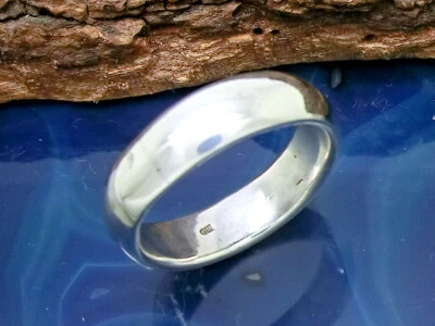 Anello Dell'Amicizia 5mm 925 Argento Sterling di Fidanzamento Semplice Saponi - Immagine 1 di 3