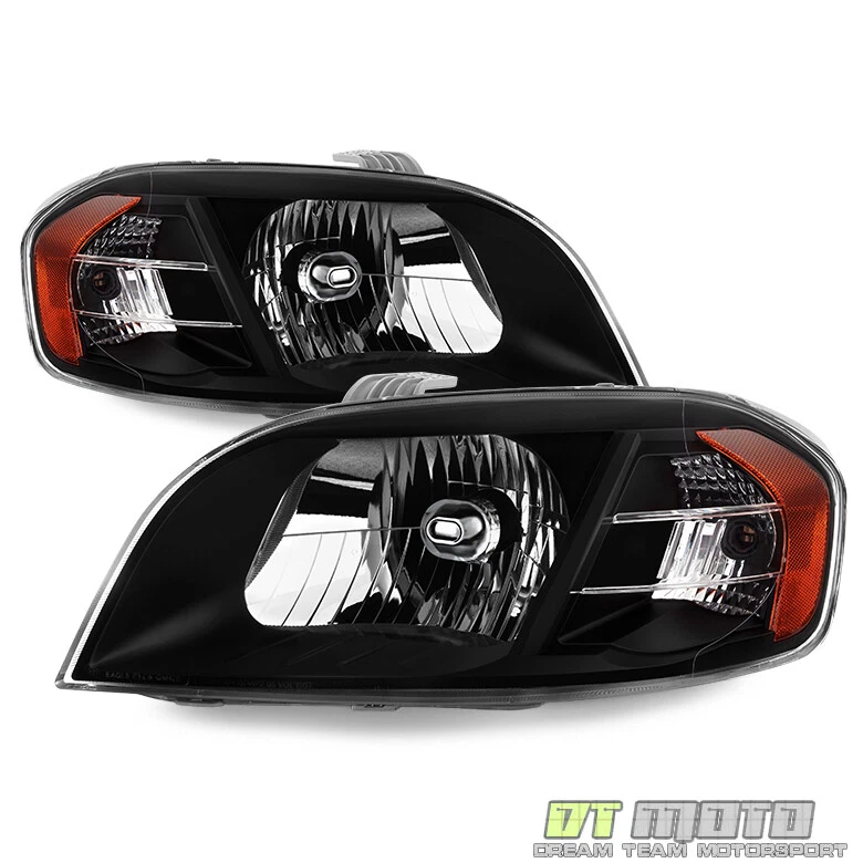 Black 2007-2011 Chevy Aveo 07-09 Pontiac G3 Wave 4Dr Sedan Headlights Left+Right - Image 1 of 2