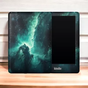 Nebula Green Stars Amazon Kindle Skin | Kindle Skin Wrap - All Kindle Models - Picture 1 of 4