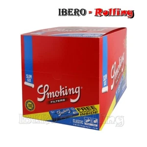 FILTROS SMOKING 6MM 180 + PAPEL AZUL, CAJA 30 UNI. - Imagen 1 de 2