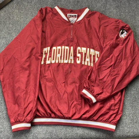 Vintage FLORIDA STATE JACKET Men's Extra Large TEAM EDITION APPAREL PULLOVER Cover