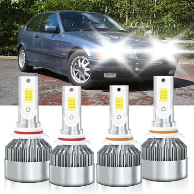 Combo 9005 9006 Bombillas LED Lámpara de haz alto bajo para BMW 318ti 1995-1999 Foto 1 de 4