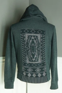 Sudadera con Capucha Prana Para Hombres M Gris Azteca Cremallera Completa Sudadera con Capucha Mezcla de Algodón Orgánico - Imagen 1 de 4