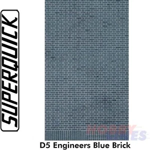 Building Paper ENGINEERS BLUE BRICK D3 1:76 OO HO gauge Pack 6 D03 SuperQuick - Picture 1 of 4