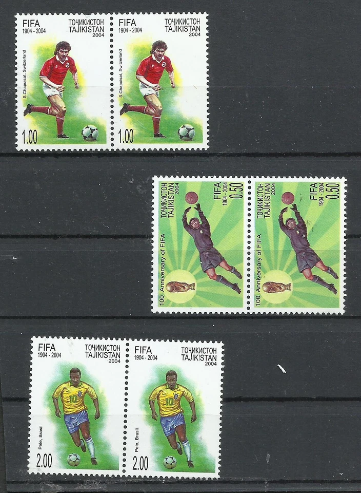 FÚTBOL CON TAZA 2004, TAJAKISTÁN, JUEGO COMPLETO, MNH Foto 1 de 1