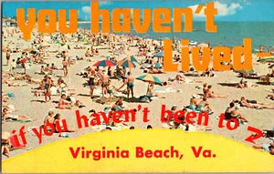 Postal Virginia Beach Virginia You Haven't Lived cromada sin publicar - Imagen 1 de 2