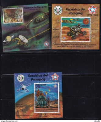 Paraguay 1977 Souvenir Sheets MNH Space Exploration of Mars CV $135 16579 - Image 1 of 2