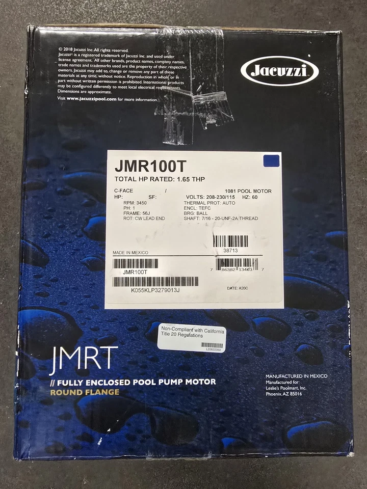 Single Speed 1 Horsepower  C-faced Pool Pump Motor - Image 1 of 3