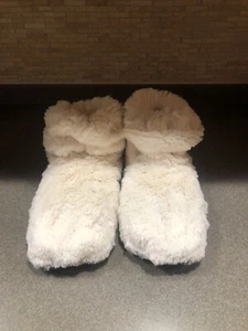 Intelex Warmies One Size  Microwavable Soothing Warming Fuzzy Slipper Boots - Picture 1 of 13