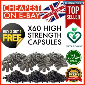 Black Seed Capsules 5400mg Pure High Strength Vegan Blackseed Cholesterol Blood - Picture 1 of 7