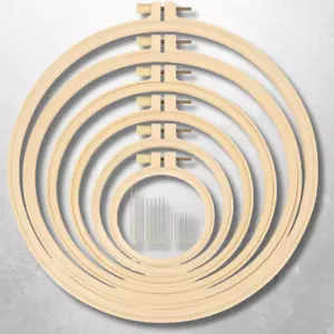 6 Pcs Embroidery Hoop 6 Size, round Plastic Cross Stitch Hoop - Picture 1 of 9
