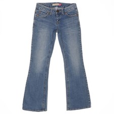 aeropostale jeans womens junior 1/2 s 27x28.5 hailey skinny flare denim stretch