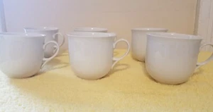 6 Pc Dansk International Designs Ltd White Porcelain 8 Oz.Coffee Tea Cup Japan - Picture 1 of 8