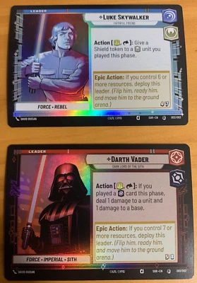 Luke Skywalker Darth Vader Star Wars Unlimited Foil Promo Set NM - Image 1 of 2