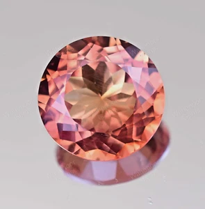 FLAWLESS Natural Padparadscha Sapphire 16.50 Ct Round Certified Loose Gemstone - Picture 1 of 6
