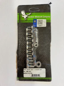 Licensed GM  "Bowtie"  Stainless Chevy  Small Block Oil Pan Bolt Kit  - Picture 1 of 5