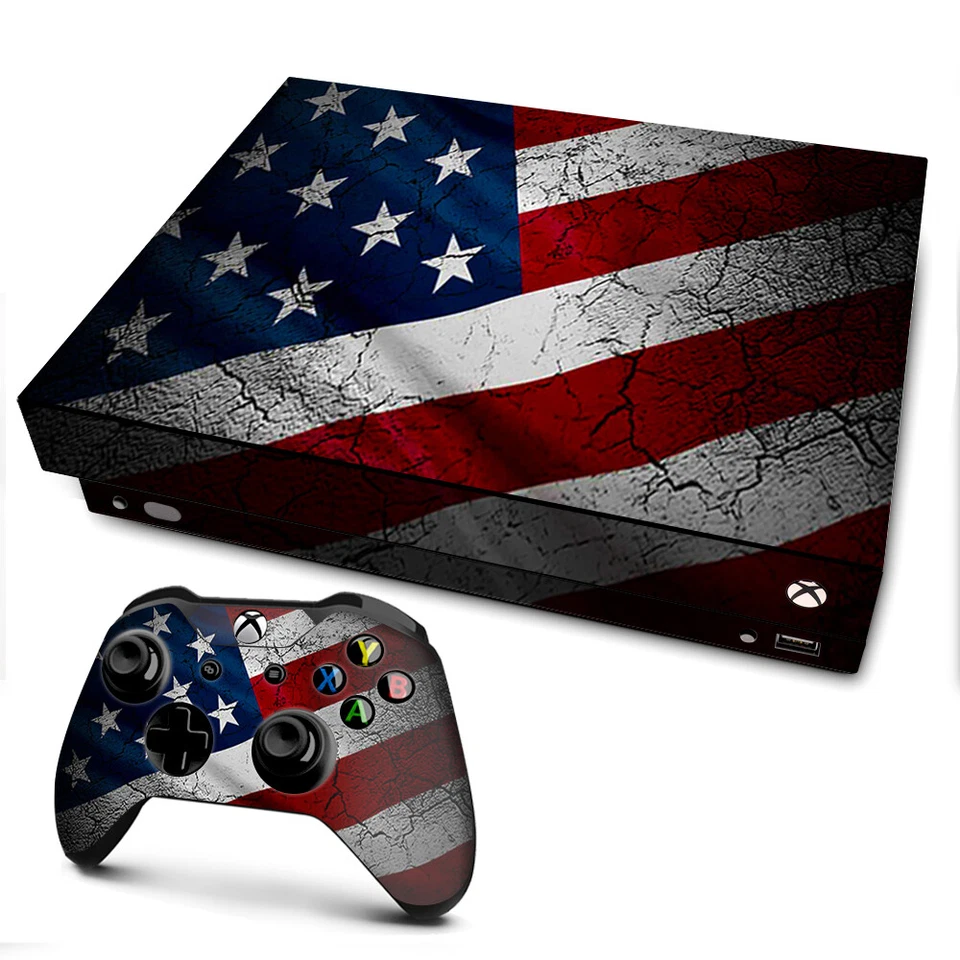 ITSASKIN Xbox One X Console Skins Decal Wrap ONLY American Flag distressed wave
