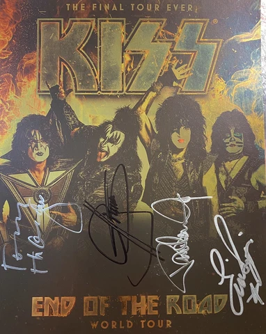 KISS Signed Photo Gene Simmons Paul Stanley Autograph End Of The Road Eric Proof Cover