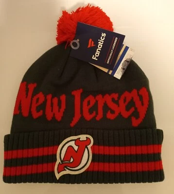 Sombrero tejido vintage con puños para hombre Fanatics verde New Jersey Devils Foto 1 de 3