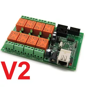 Ethernet Relais Controller Modul, WEB Server IP + Temperatursensor LM35DZ 12V - Bild 1 von 4