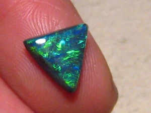  2.4 ct.    Natural Australian Black Opal      Triangle shape  - Picture 1 of 10