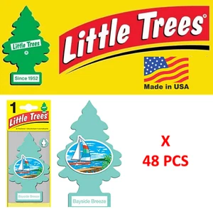 Little Trees Freshener 17121 Bayside Breeze MADE IN USA Pack of 48