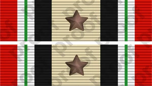 PEGATINA MILITAR IRAQ 1 ESTRELLA - Imagen 1 de 2