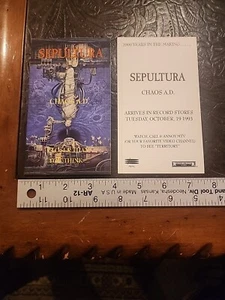 Sepultura Chaos A.D. CD Album Release promo STICKER NOS - Picture 1 of 1