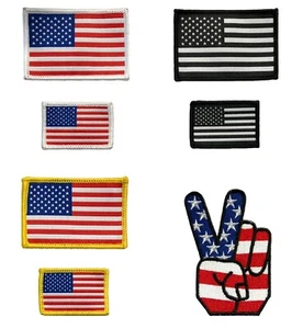 USA United Stated Flag Iron On / Sew On Embroidered Patch Badge Transfer - Picture 1 of 1
