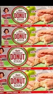 4 Pack Little Debbie Apple Cinnamon Donut Sticks, 6 Ct, Snack Cakes, 4 Boxes - Picture 1 of 5