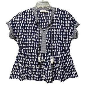 Vineyard vines Diamond Fish Tiered Top with tassels XS coastal, preppy, beachy - Picture 1 of 5
