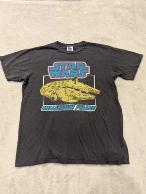 Camiseta Star Wars Halcón Milenario Comida Chatarra Manga Corta Negra Talla Mediana Foto 1 de 4
