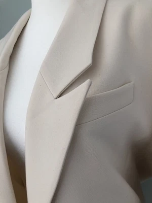 NUEVO SIN ETIQUETAS Shona Joy Blazer Traje Abrigo Chaqueta 1 Botón Blanco Crema 'Arroz' Gran Tamaño 8-M Foto 1 de 4