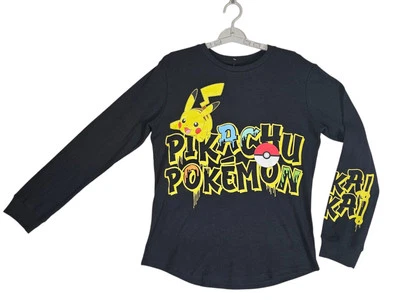 Pokemon Pikachu Long Sleeve Shirt XL Black - Image 1 of 4